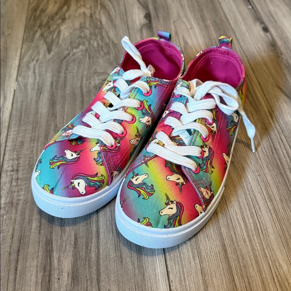 Fabkids Rainbow Unicorn Sneakers. Never worn.